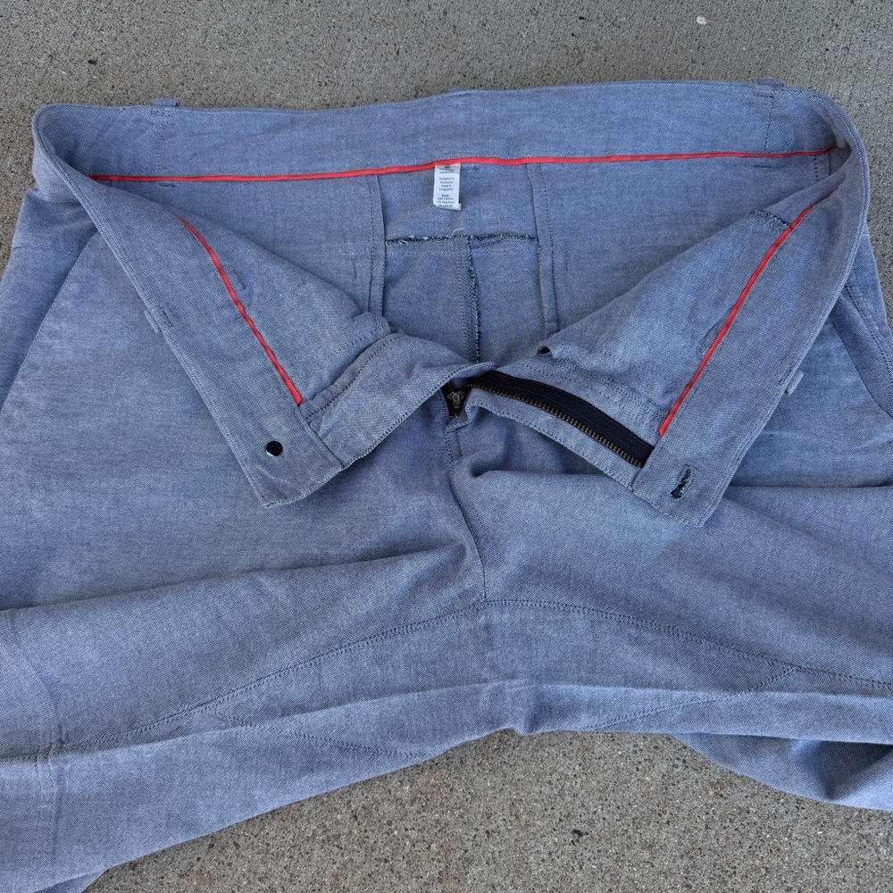 Lululemon Men’s 38 Commission Chino Shorts Qwick Oxford 11” GRAY Cotton Blend‎ - Picture 8 of 9